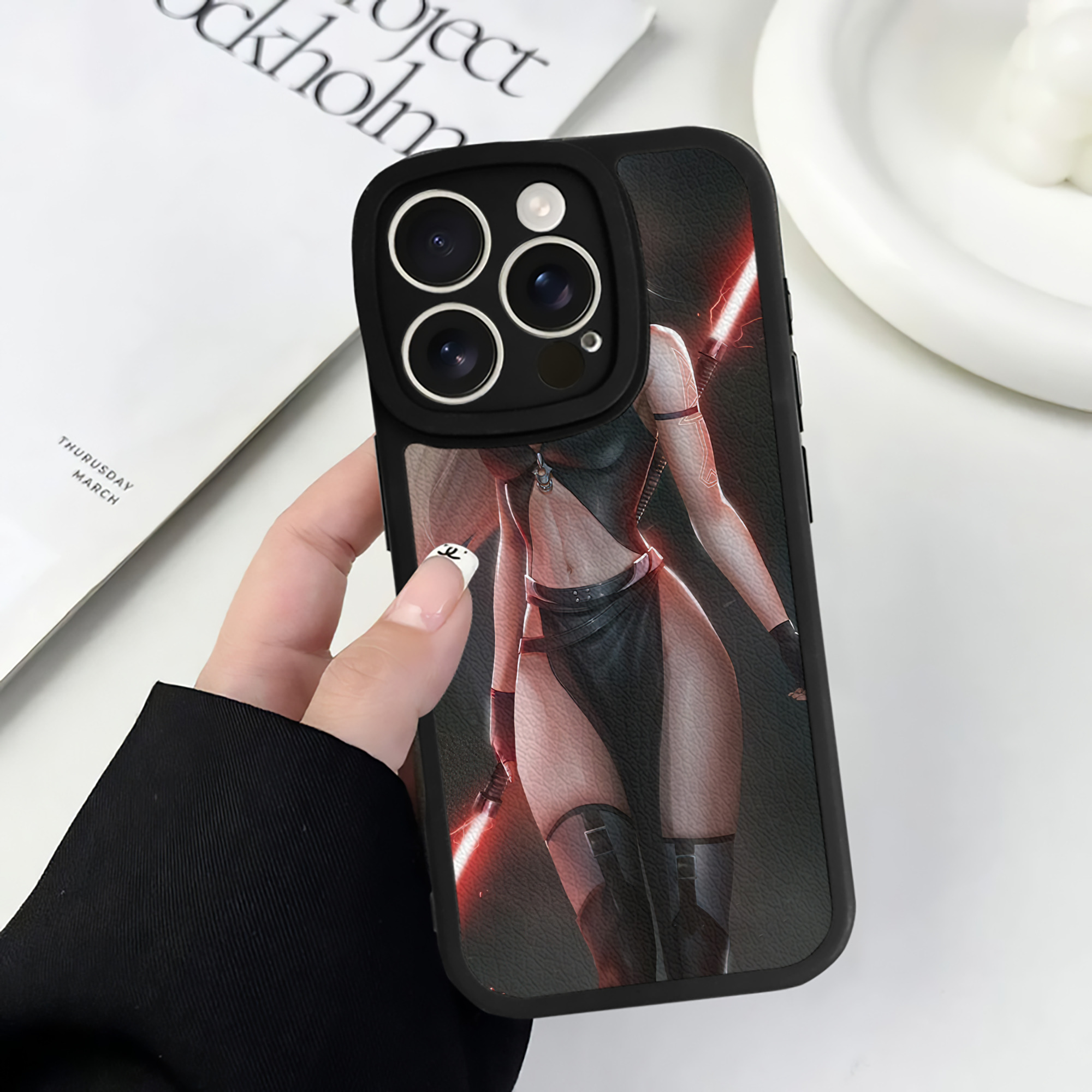 （画像用） スター・ウォーズ Star Wars 【iPhone 16シリーズ対応】シリコンスマホケース（レザー調） 材質：シリコン